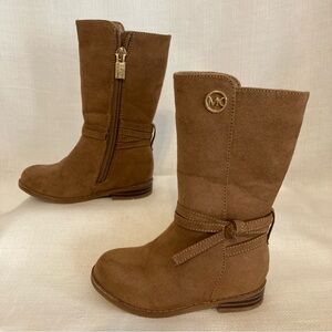 Michael Kors Toddler girl brown Suede Zip up boots
